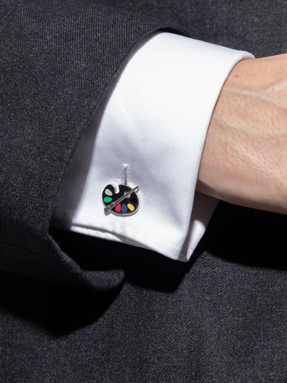 Paul Smith Manchetknopen met verfpalet - Zilver
