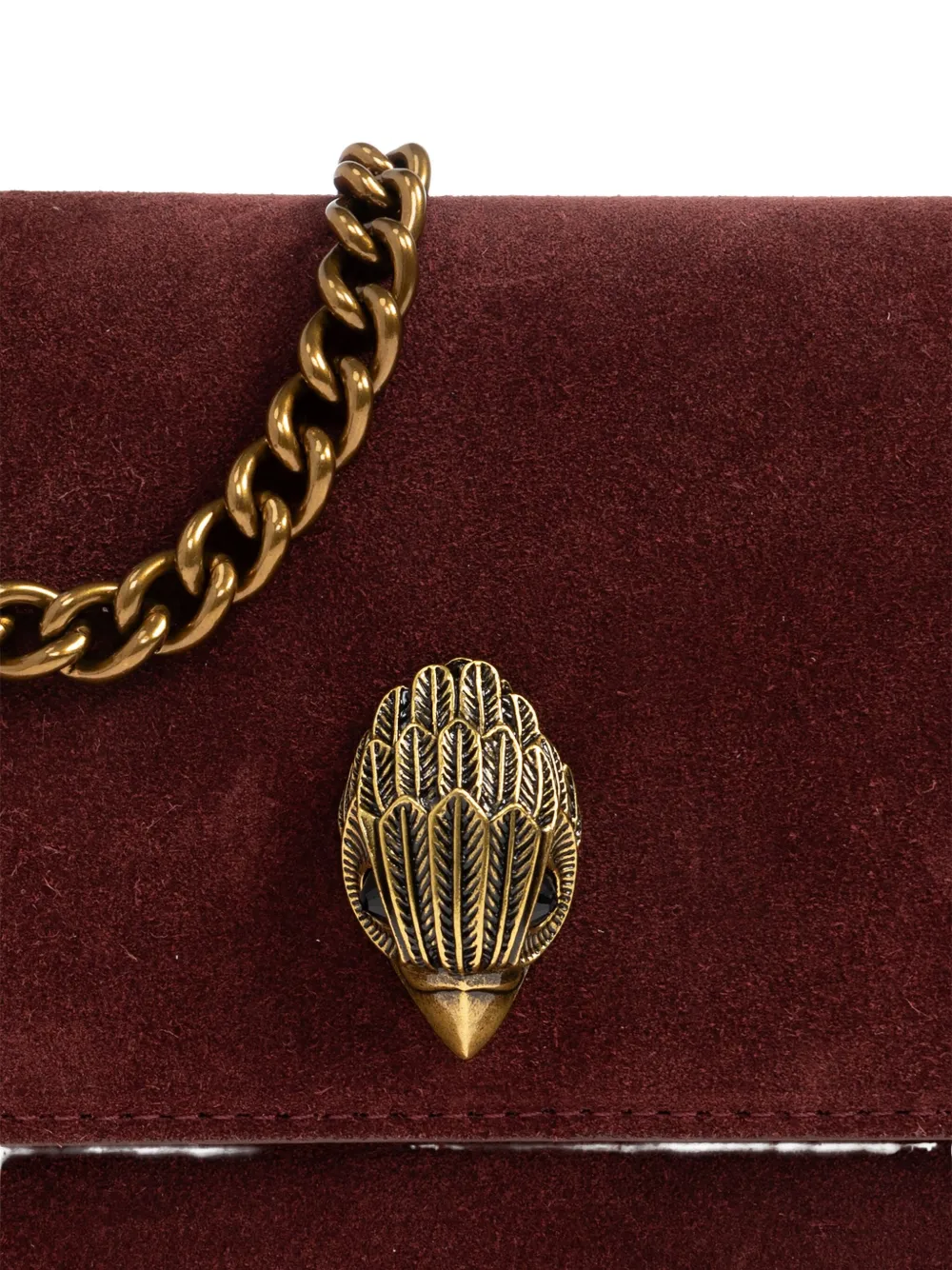 Kurt Geiger Shoreditch Chain-strap Shoulder Bag In Burgundy