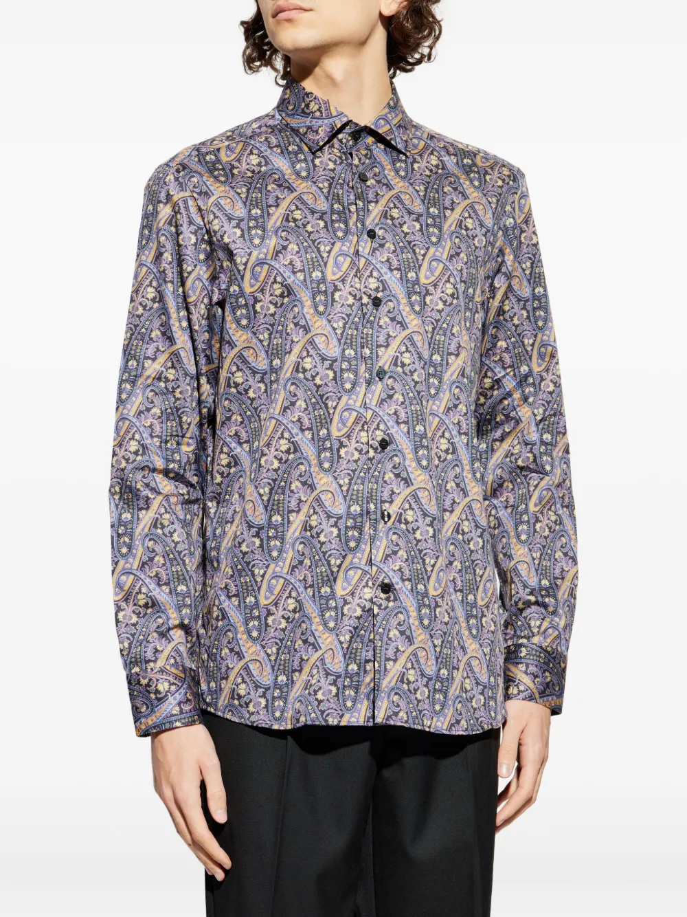 ETRO Overhemd met paisley-print Paars