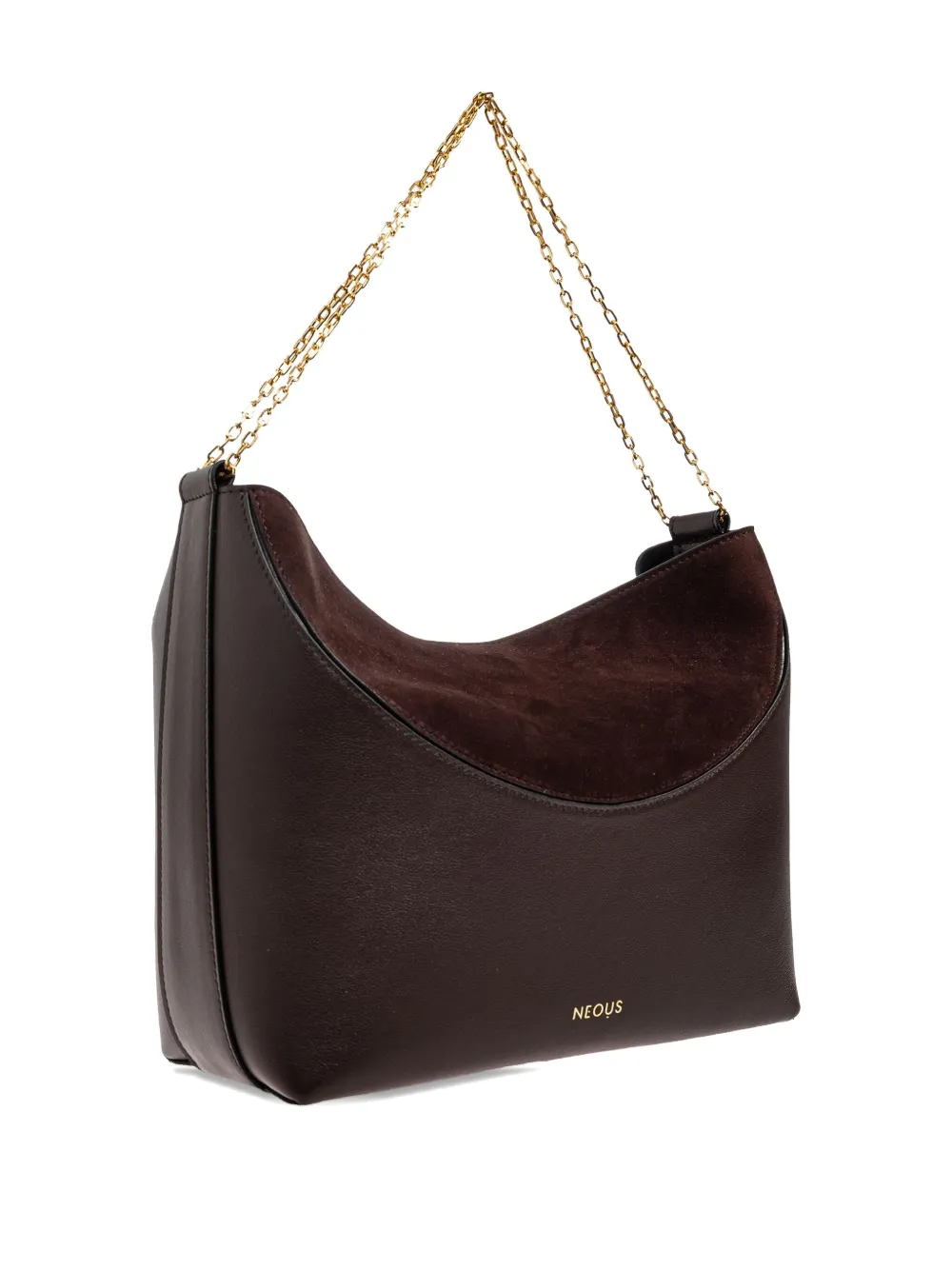 Neous Pavo Suede Chain-strap Tote Bag In Brown