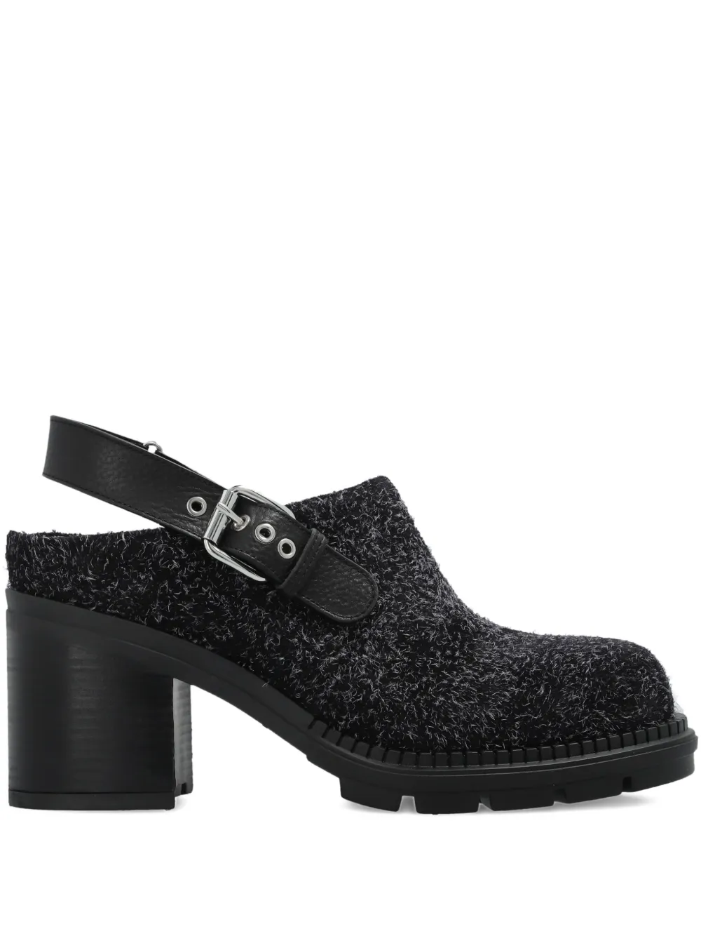 Agl Attilio Giusti Leombruni 85mm Franky Buckle-strap Mules In Black