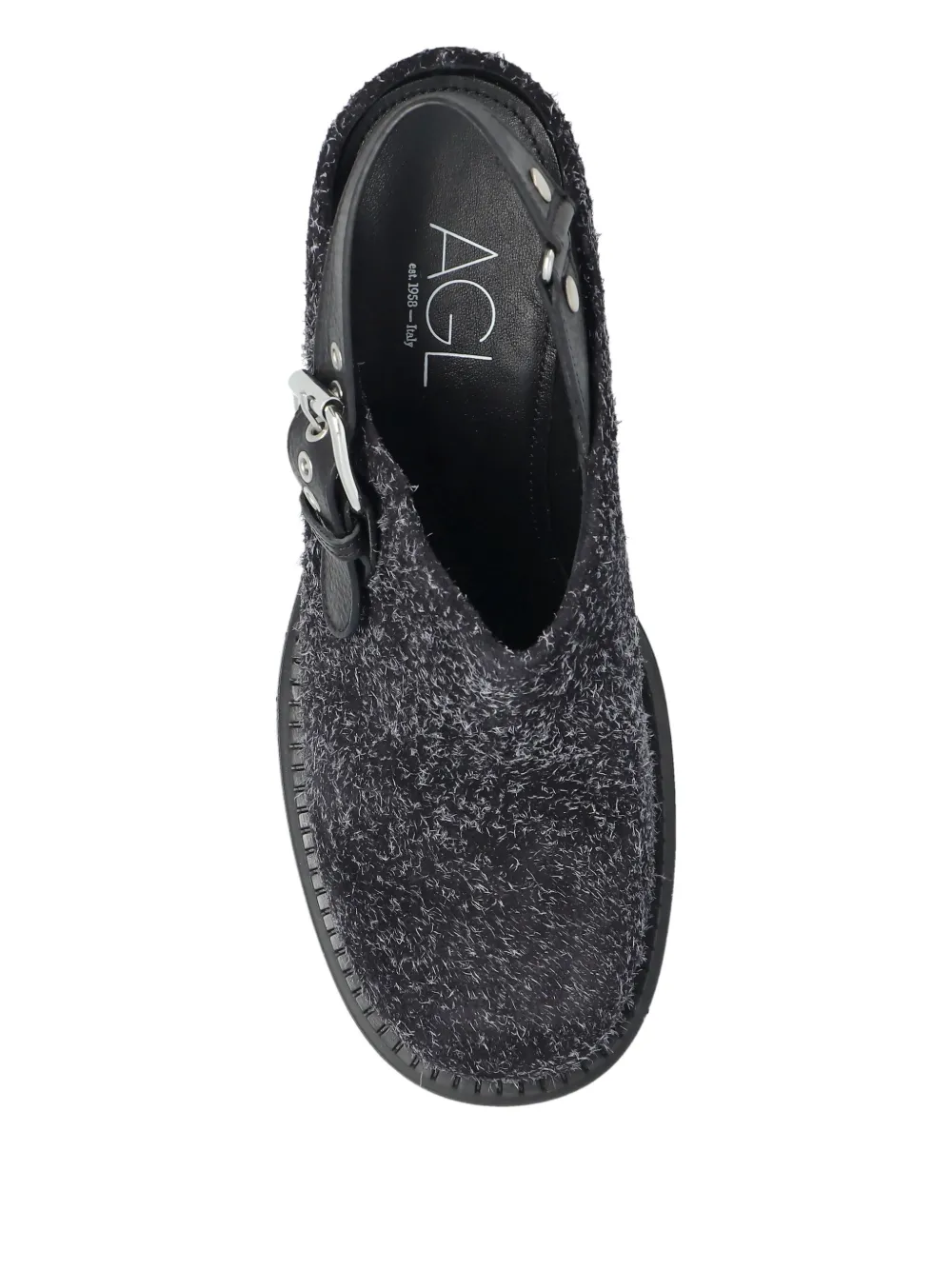 Agl Attilio Giusti Leombruni 85mm Franky Buckle-strap Mules In Black