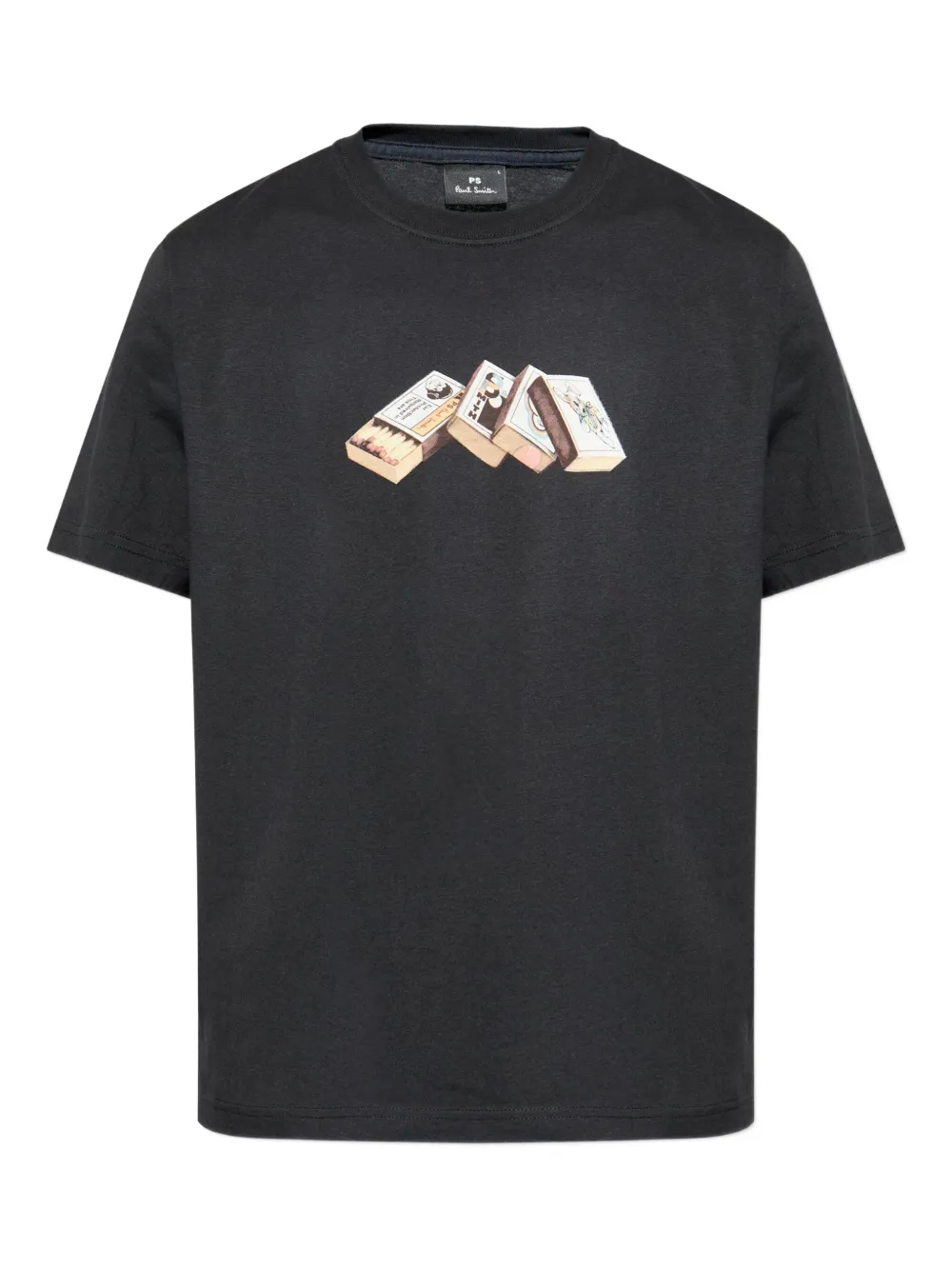Ps By Paul Smith Matchboxes-print T-shirt In Black