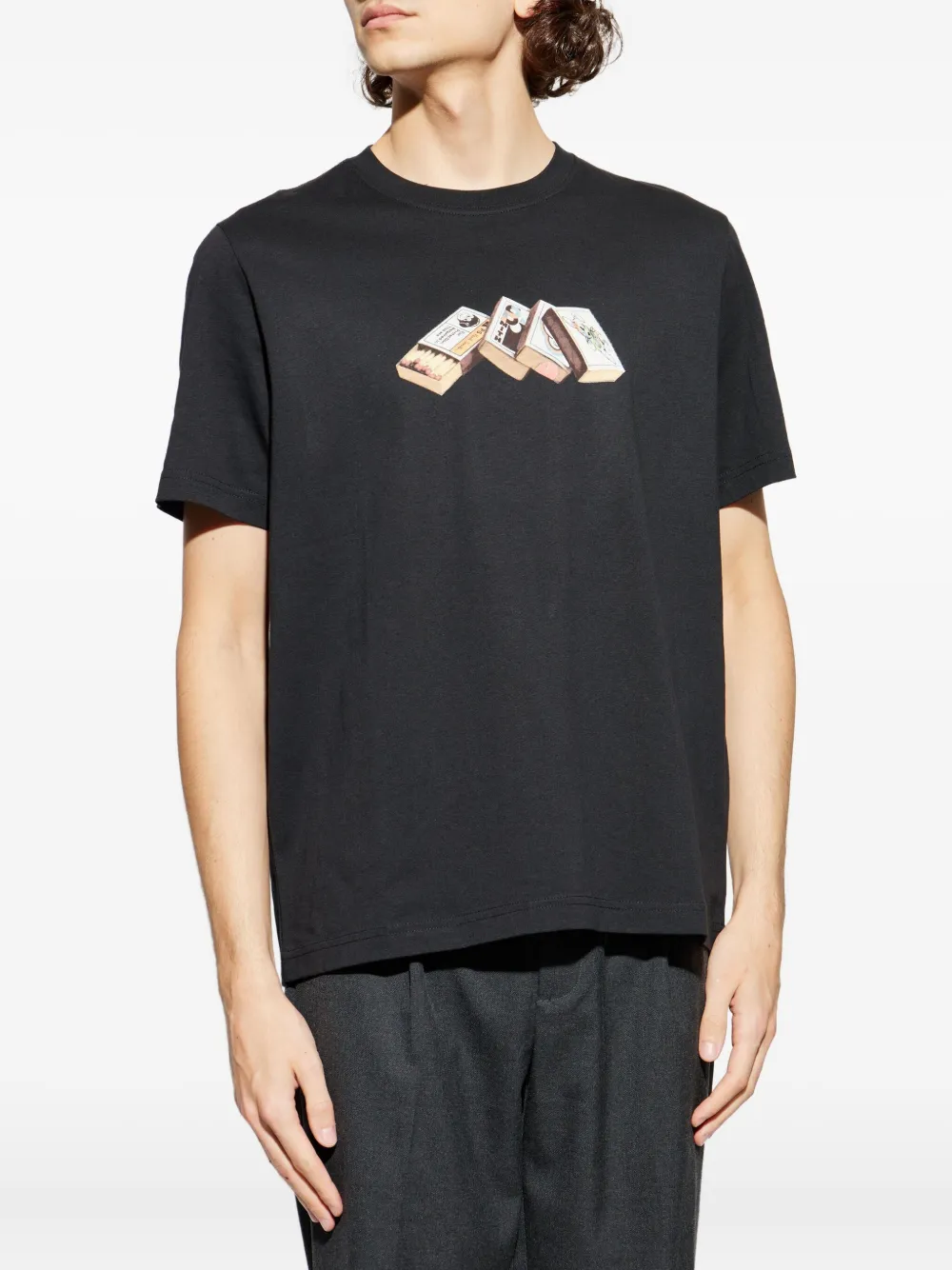 PS Paul Smith T-shirt met luciferdoosjes-print Zwart