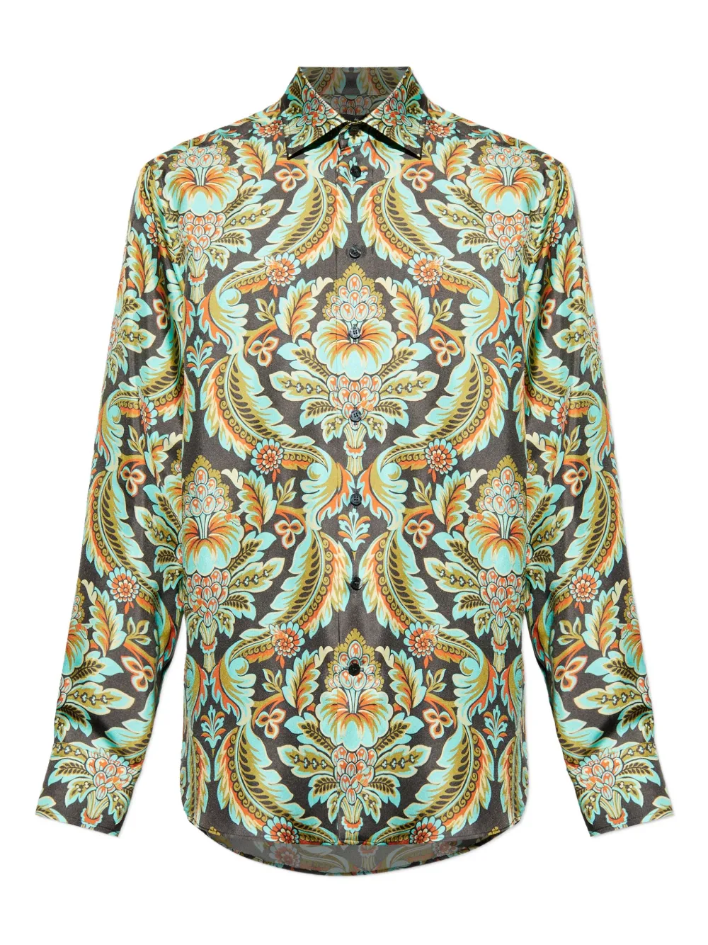 ETRO paisley-print silk shirt - Green