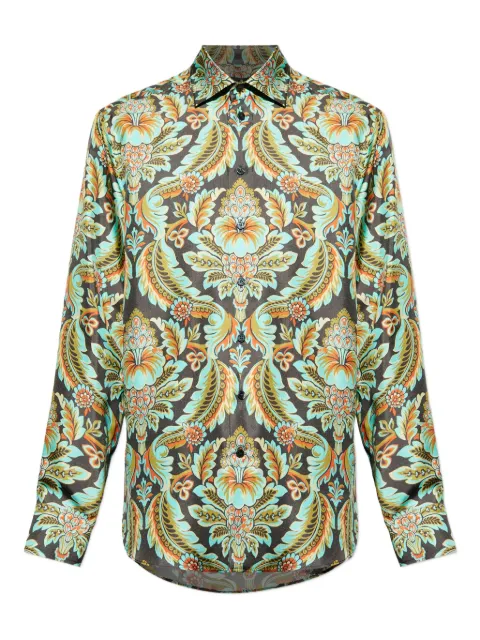ETRO Camisa de seda com estampa paisley