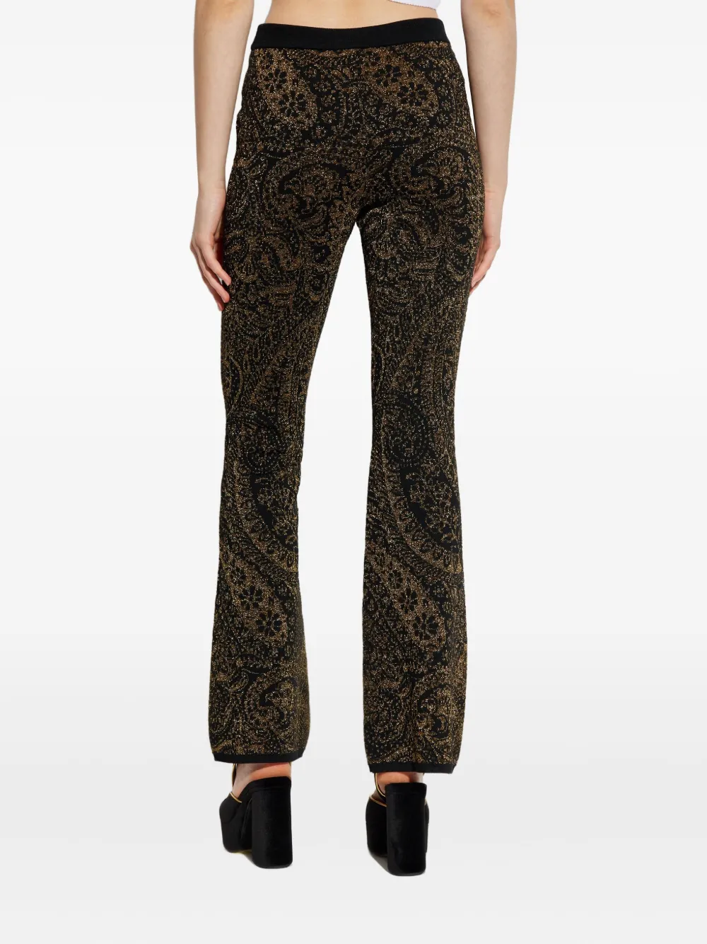 Etro Paisley-pattern Trousers In Black