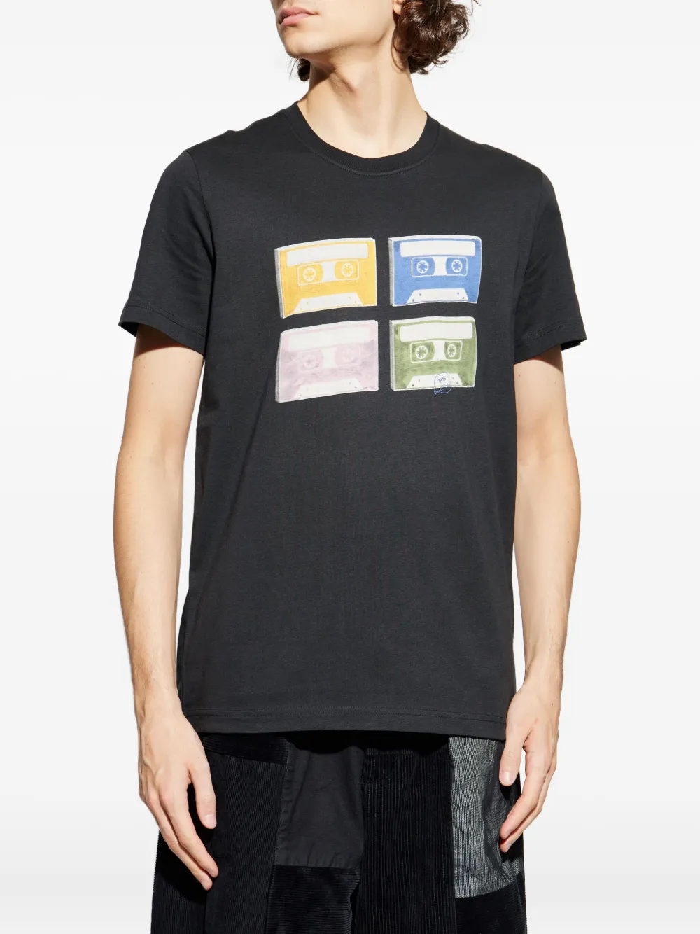 PS Paul Smith T-shirt met cassetteband-print Zwart