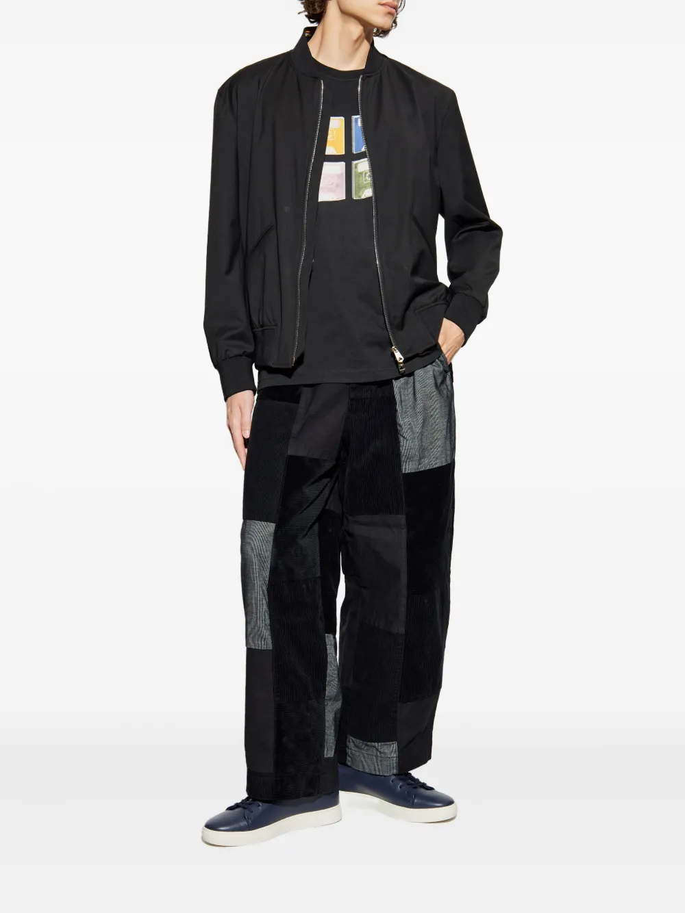 PS Paul Smith cassette-tape-print T-shirt - Zwart