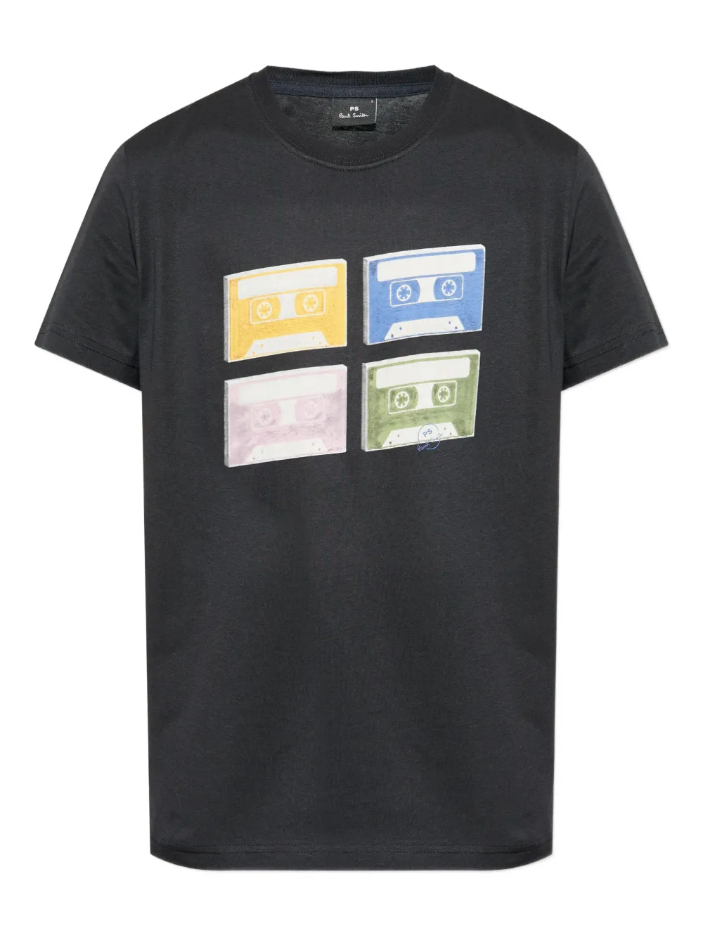 Ps By Paul Smith Cassette-tape-print T-shirt In Black