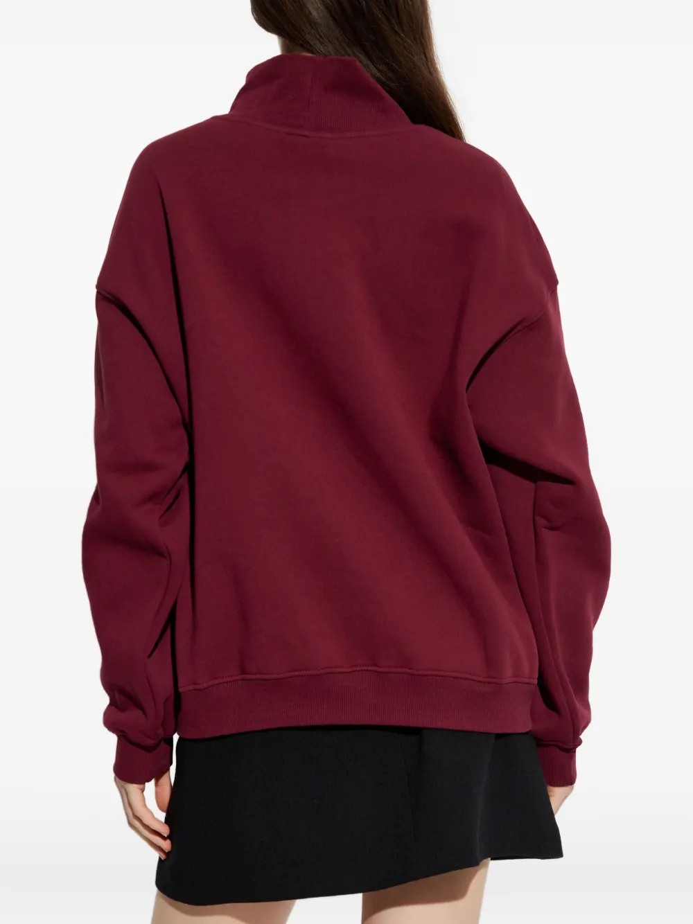 The Upside Le Ski Clementine Graphic-print Turtleneck Sweater In Red