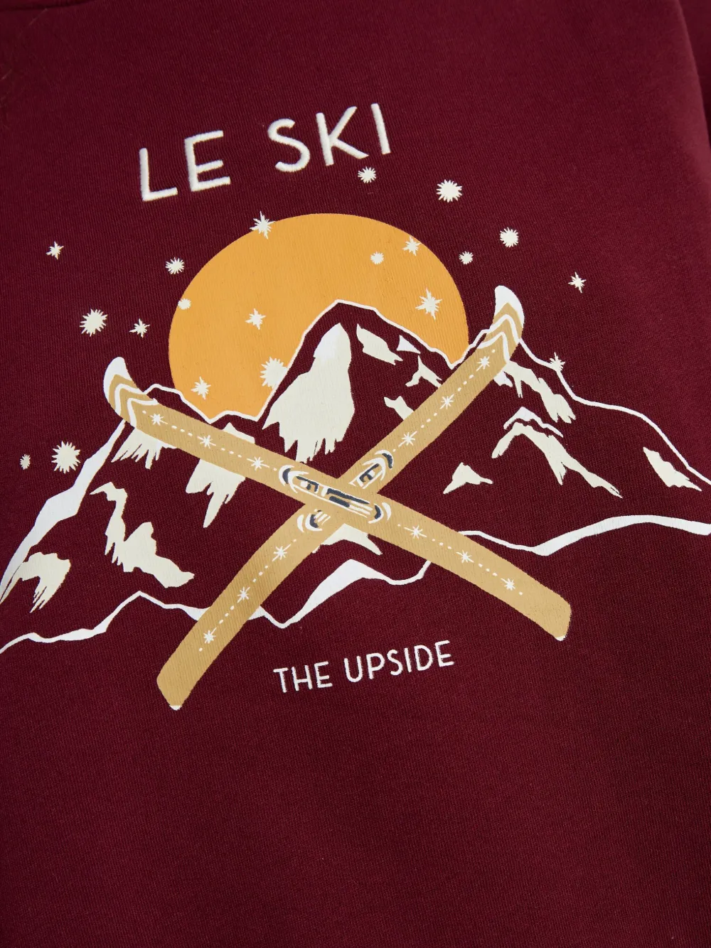 The Upside Le Ski Clementine Graphic-print Turtleneck Sweater In Red