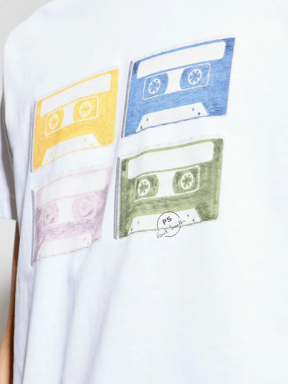 Ps By Paul Smith Cassette-tape-print T-shirt In White