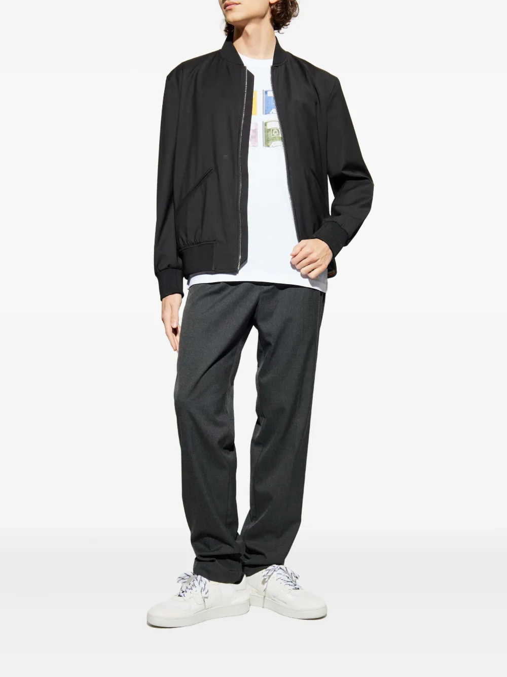 PS Paul Smith cassette-tape-print T-shirt - Wit