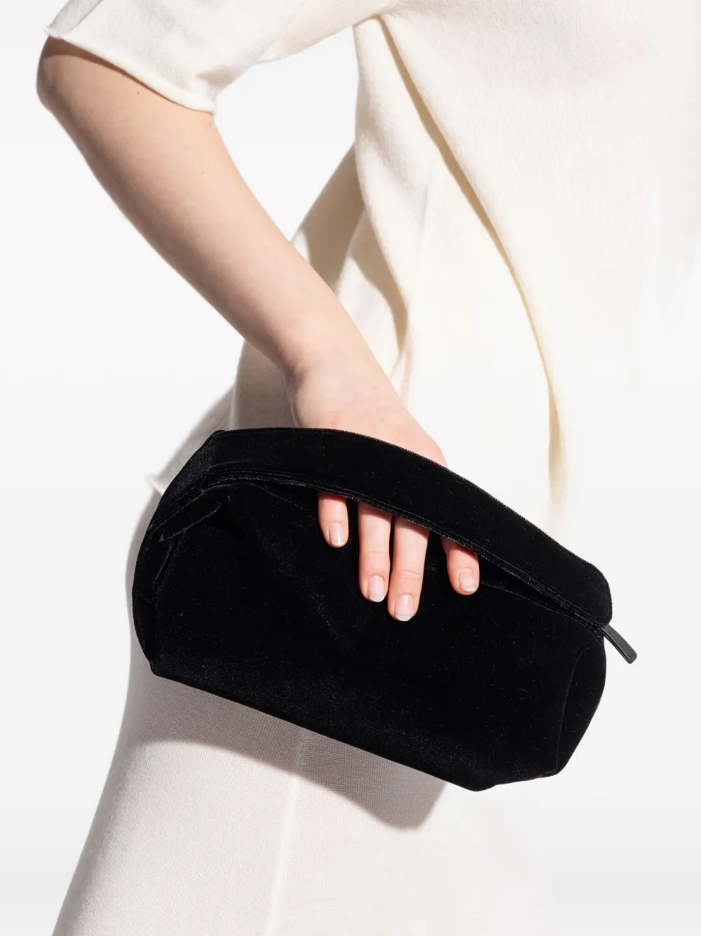 NEOUS Ara velvet tote bag - Zwart