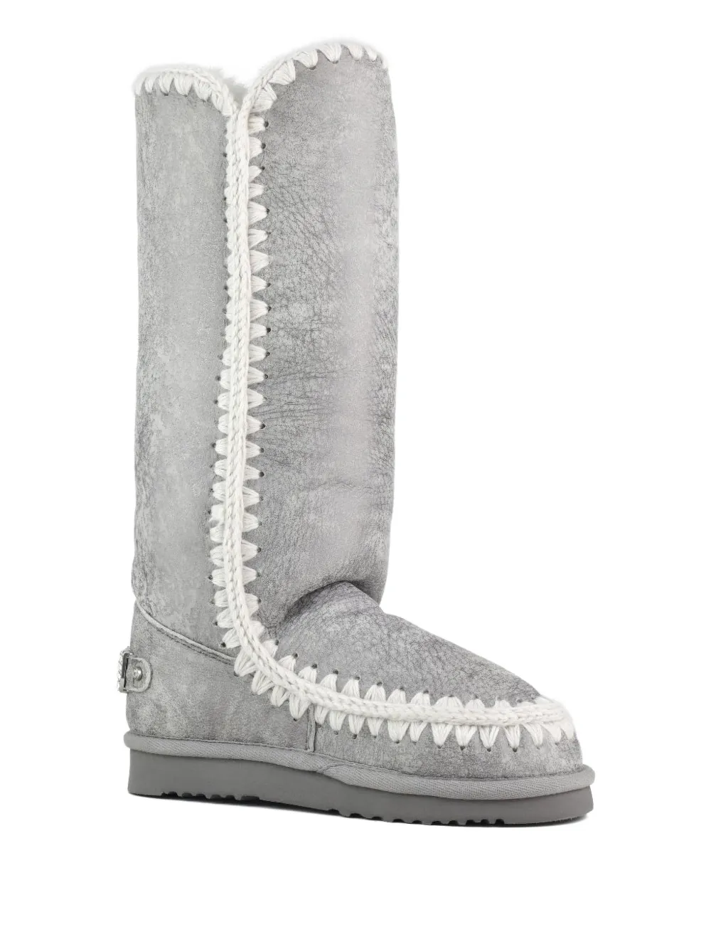 Mou Laarzen met metallic-effect Grijs