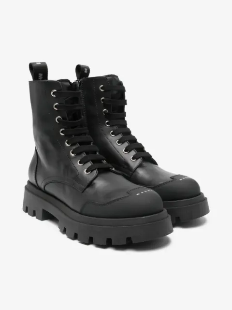 Marni Kids レースアップ コンバットブーツ