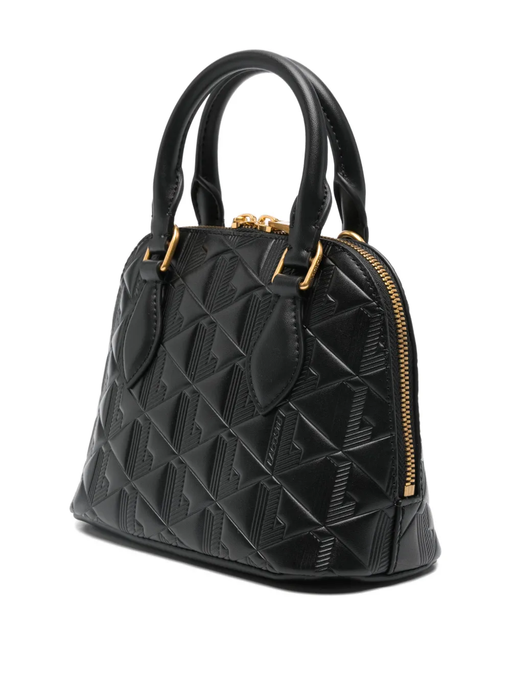 Lacoste Mini Bugatti Embossed Tote Bag In Black