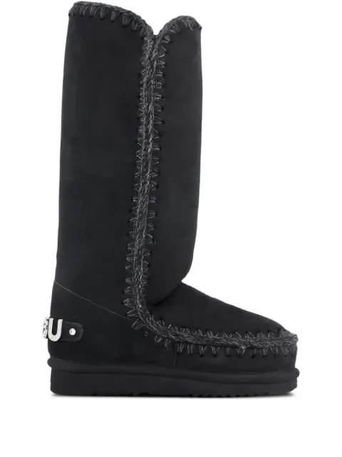 Mou bottes à coutures apparentes