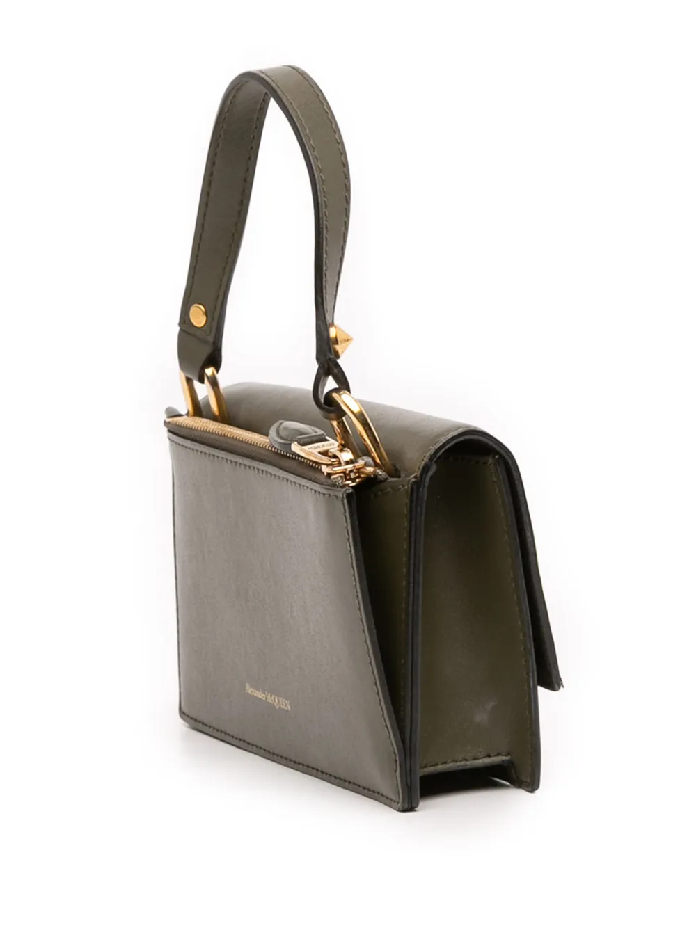  Alexander Mcqueen Pre-owned Bolso Satchel Skull Lock Mini De Piel Con Asa En La Parte Superior 2018-2024 - Verde 