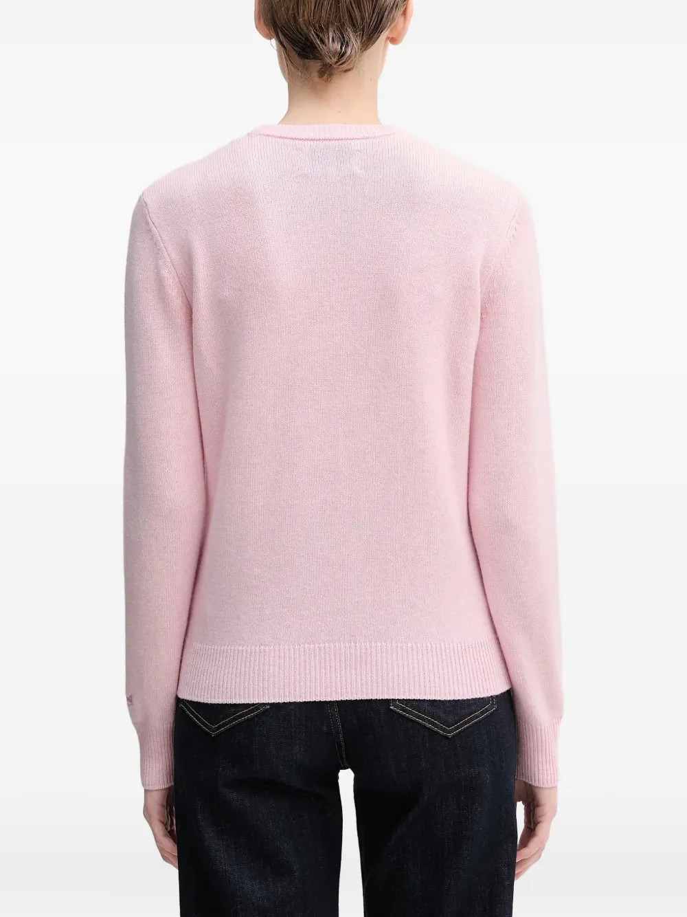  Mc2 Saint Barth New Queen Front-graphic Crew-neck Sweater - Pink 