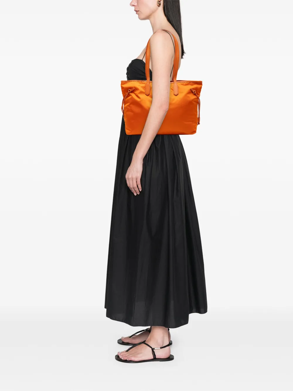 Prada Pre-Owned 2010-2025 Saffiano Trimmed Tessuto Open Convertible Tote satchel | Pre-Owned | Image 2