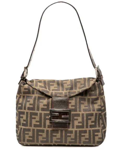 Fendi Pre-Owned 20th Century Zucca Canvas Double Flap shoulder bag