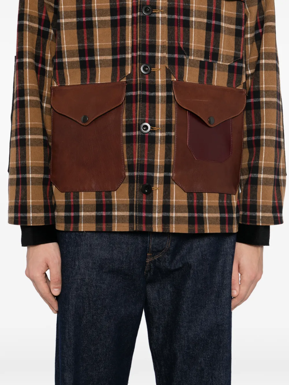 Junya Watanabe MAN x Filson geruit flanellen jack Beige