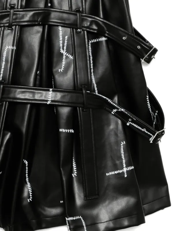 Black Comme Des Garçons ステッチディテール スカート | ブラック