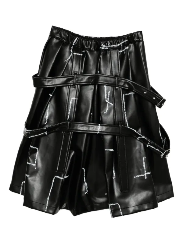 Black Comme Des Garçons ステッチディテール スカート | ブラック