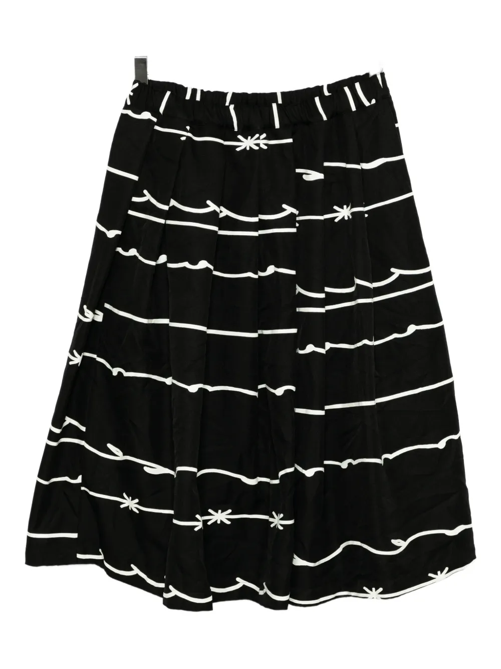 Black Comme Des Garçons Printed Skirt In Black