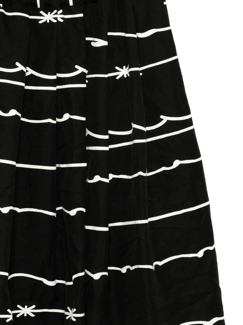 Black Comme Des Garçons Printed Skirt In Black