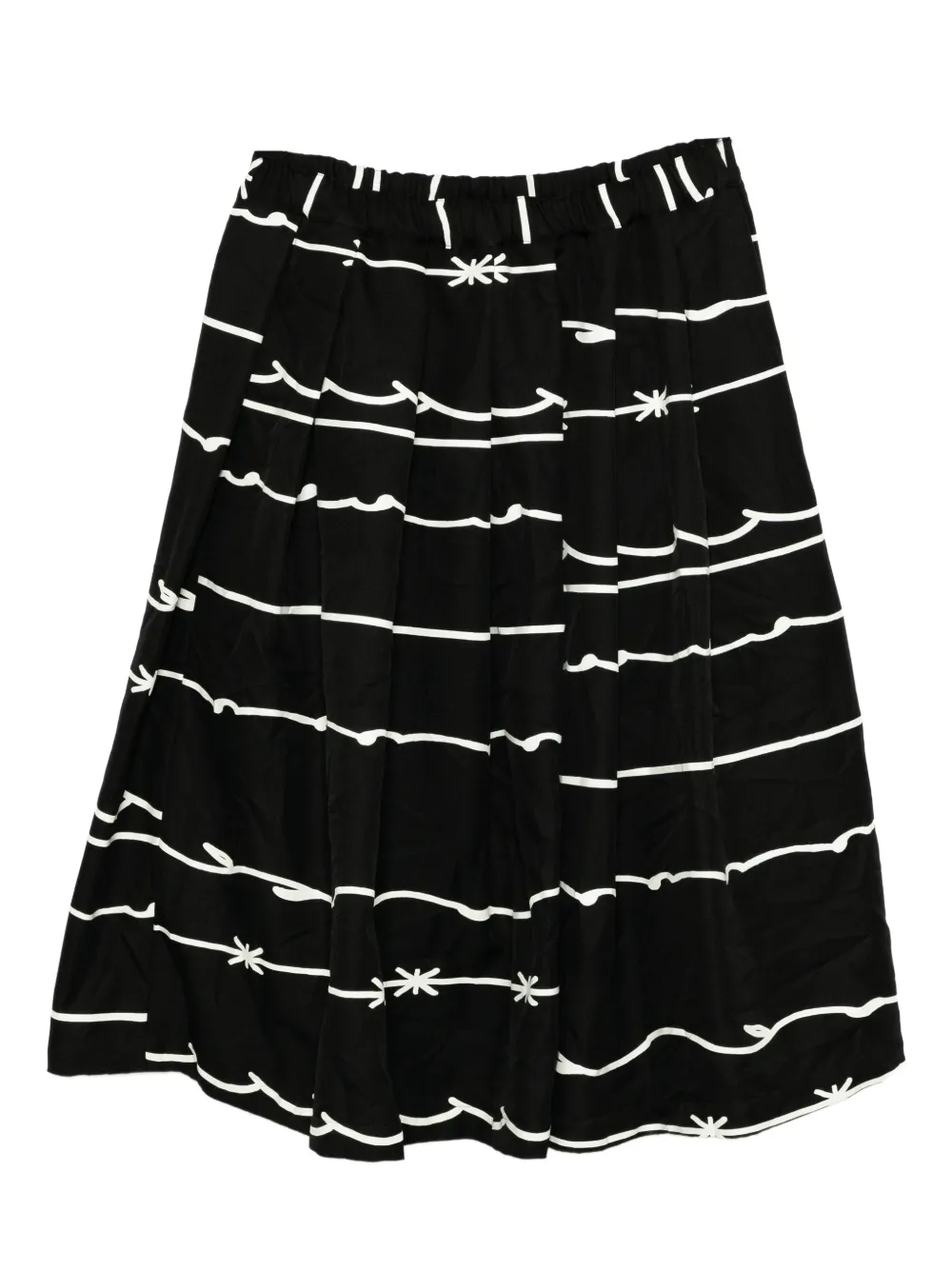 Black Comme Des Garçons printed skirt - Nero