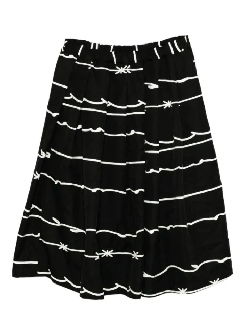Black Comme Des Garçons printed skirt