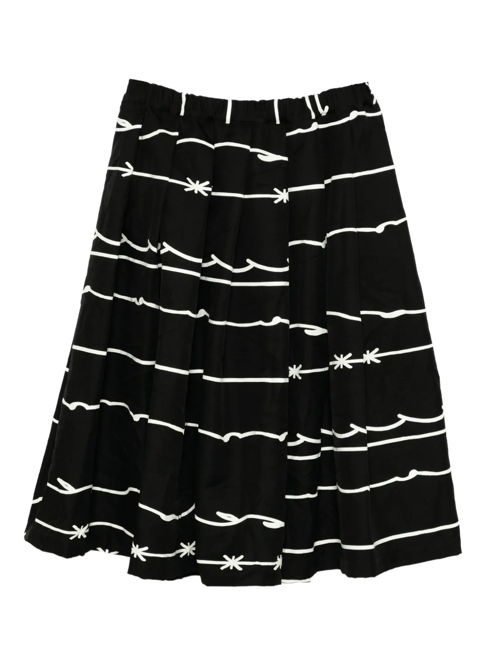 Black Comme Des Garçons Rok met print - Zwart