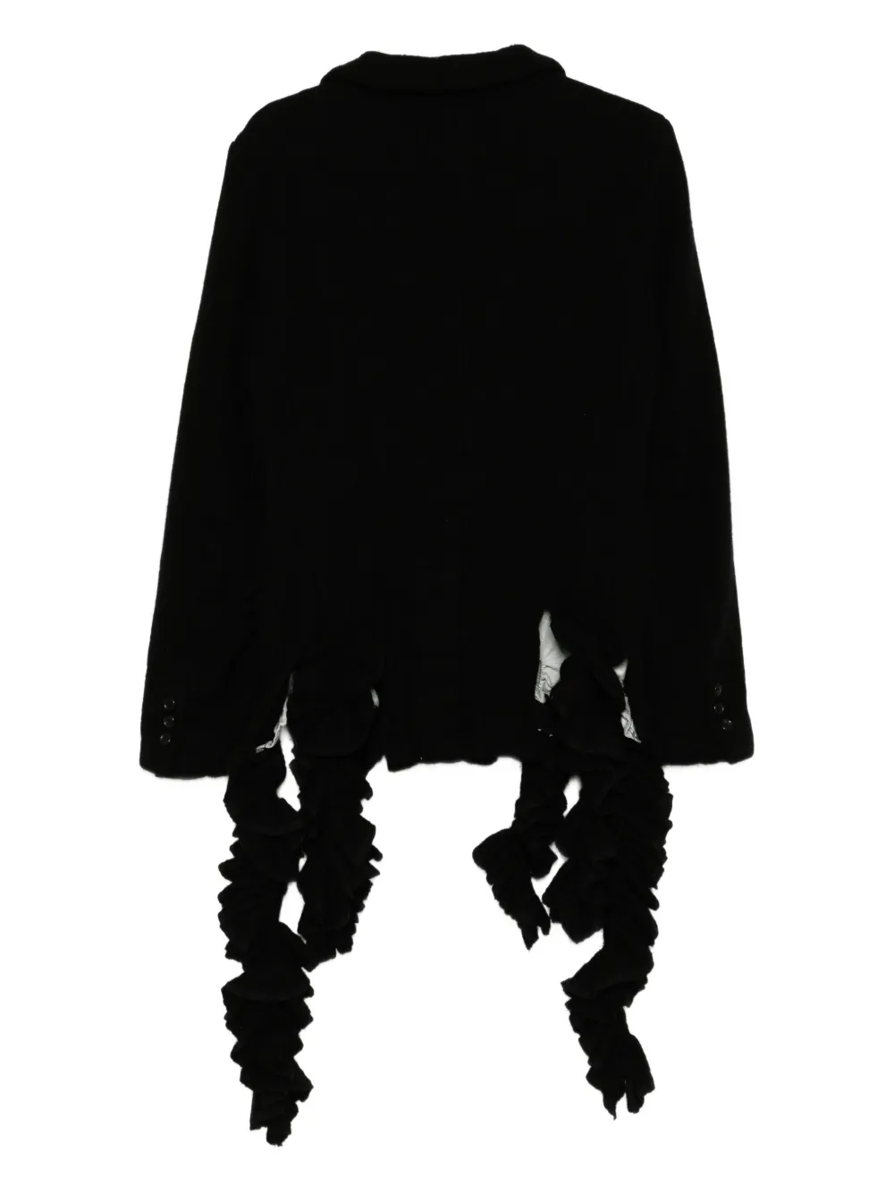 Black Comme Des Garçons Pointed-collar Blazer In Black