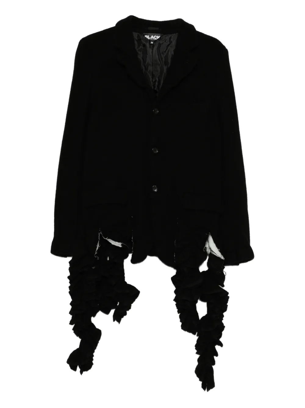 Black Comme Des Garçons blazer con cuello de pico | negro | Image 1