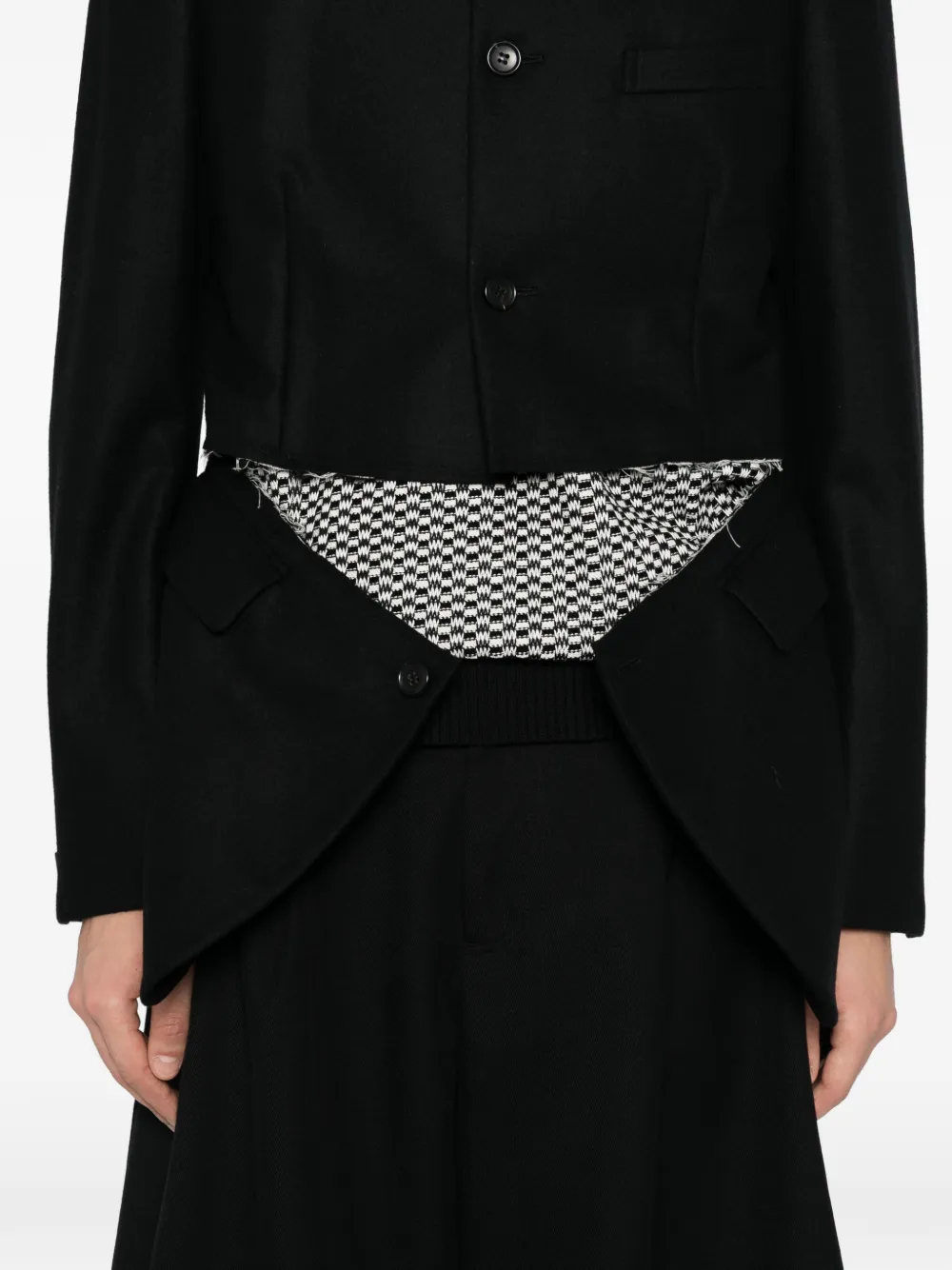 Black Comme Des Garçons Blazer met uitgesneden details Zwart