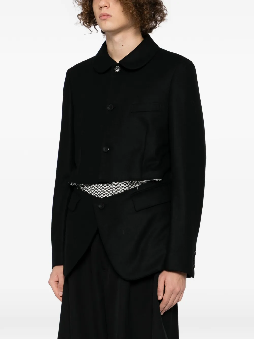 Black Comme Des Garçons Blazer met uitgesneden details Zwart