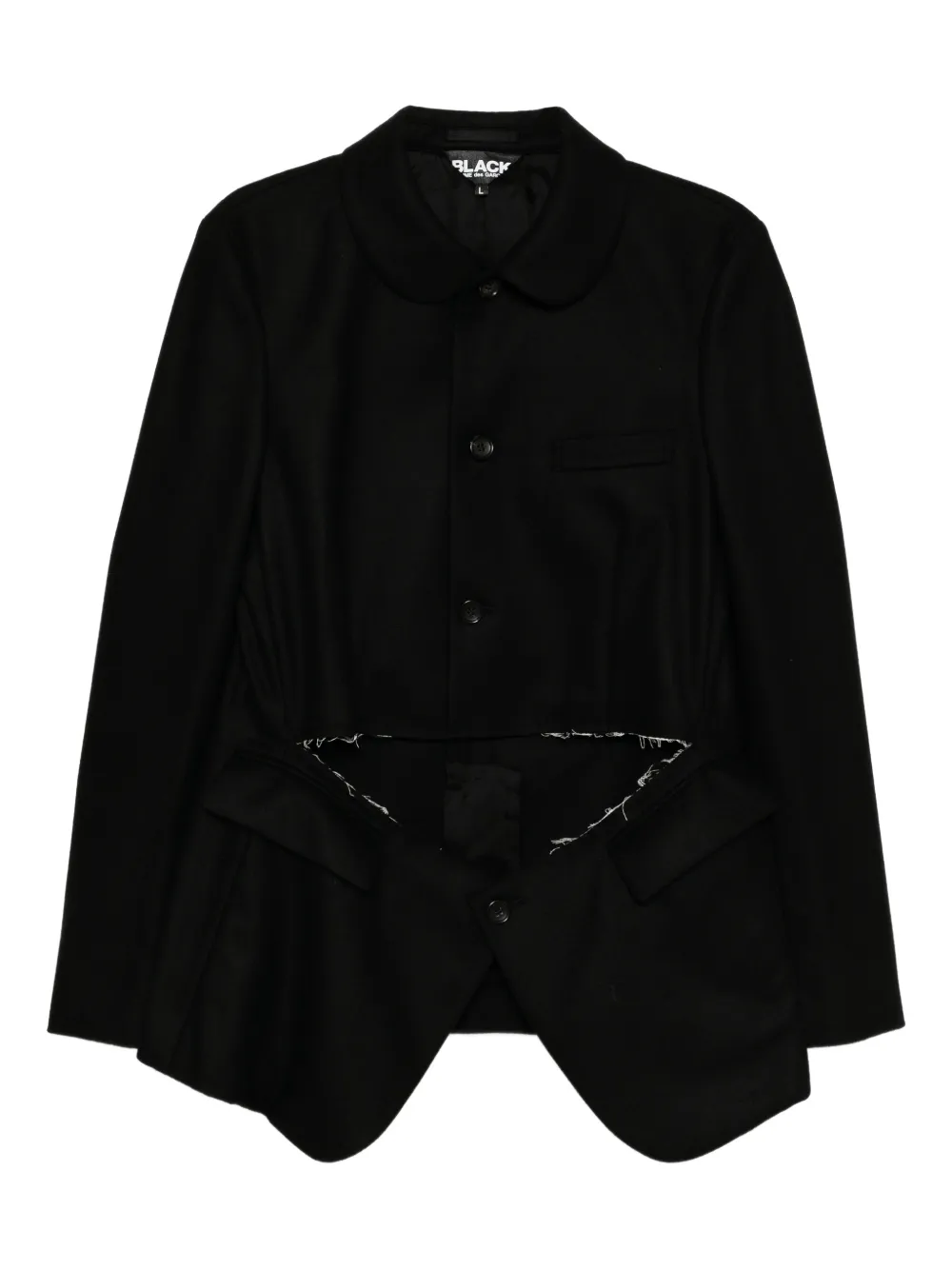 Black Comme Des Garçons blazer con aberturas | negro | Image 1
