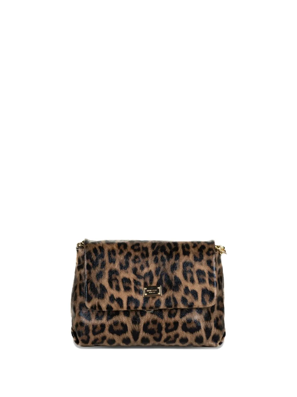 Marc Ellis Animal-print Chain Shoulder Bag In Brown