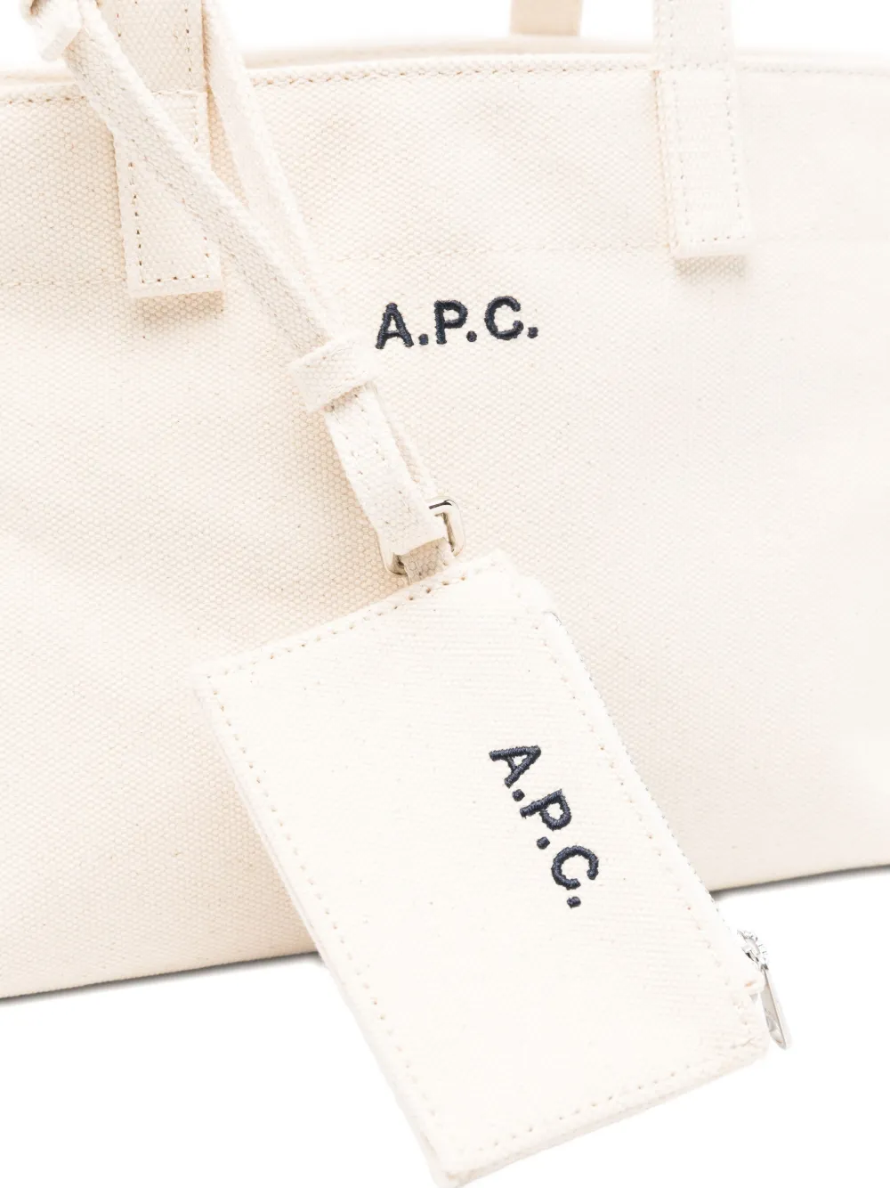 Apc A.p.c. "le Drummer Toile" Small Tote Bag In Neutral
