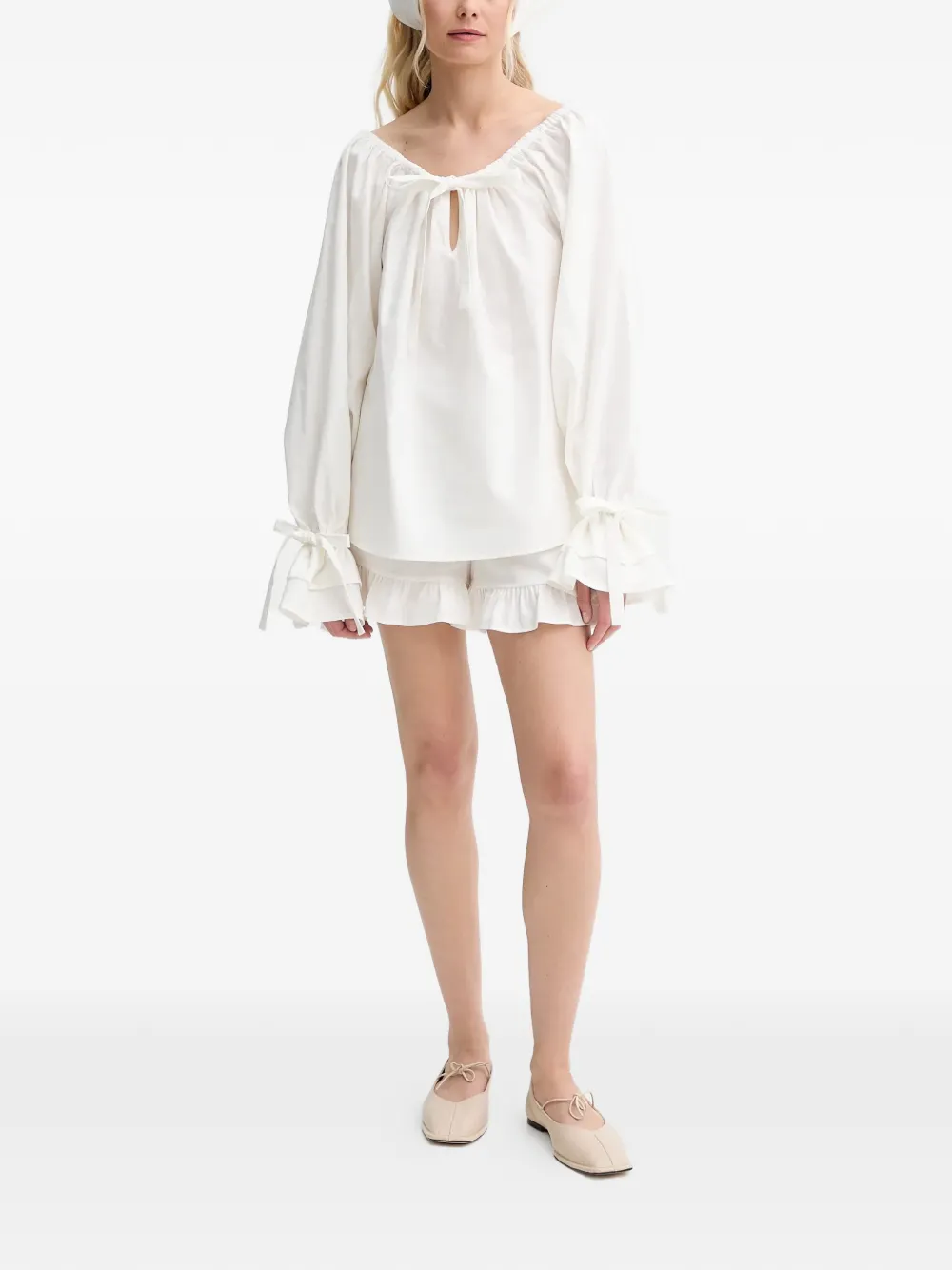Sleeper Blouse met ruches - Wit