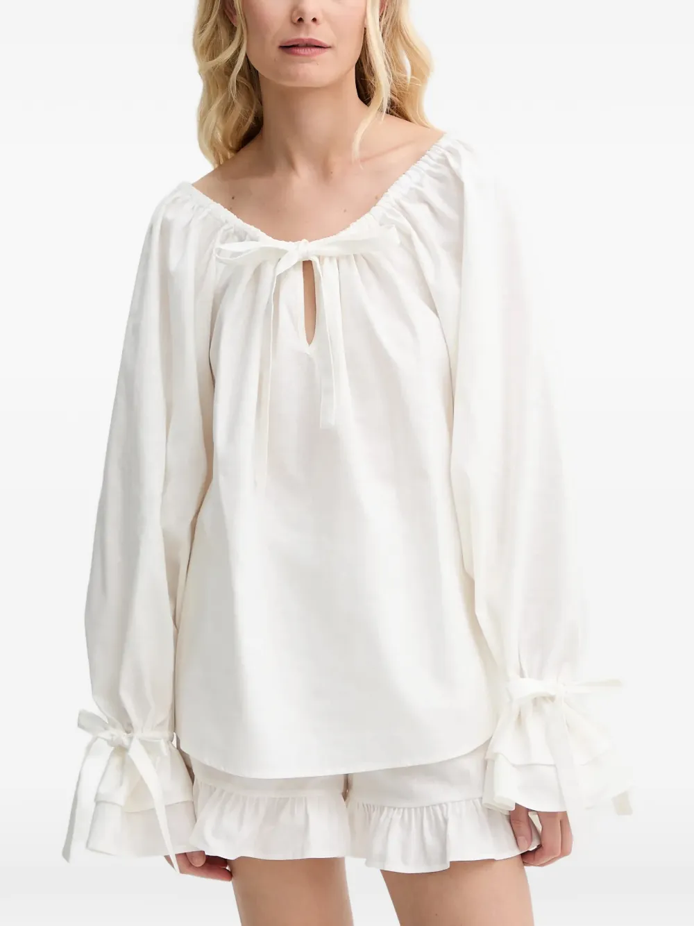 Sleeper Blusa con ruches - Bianco