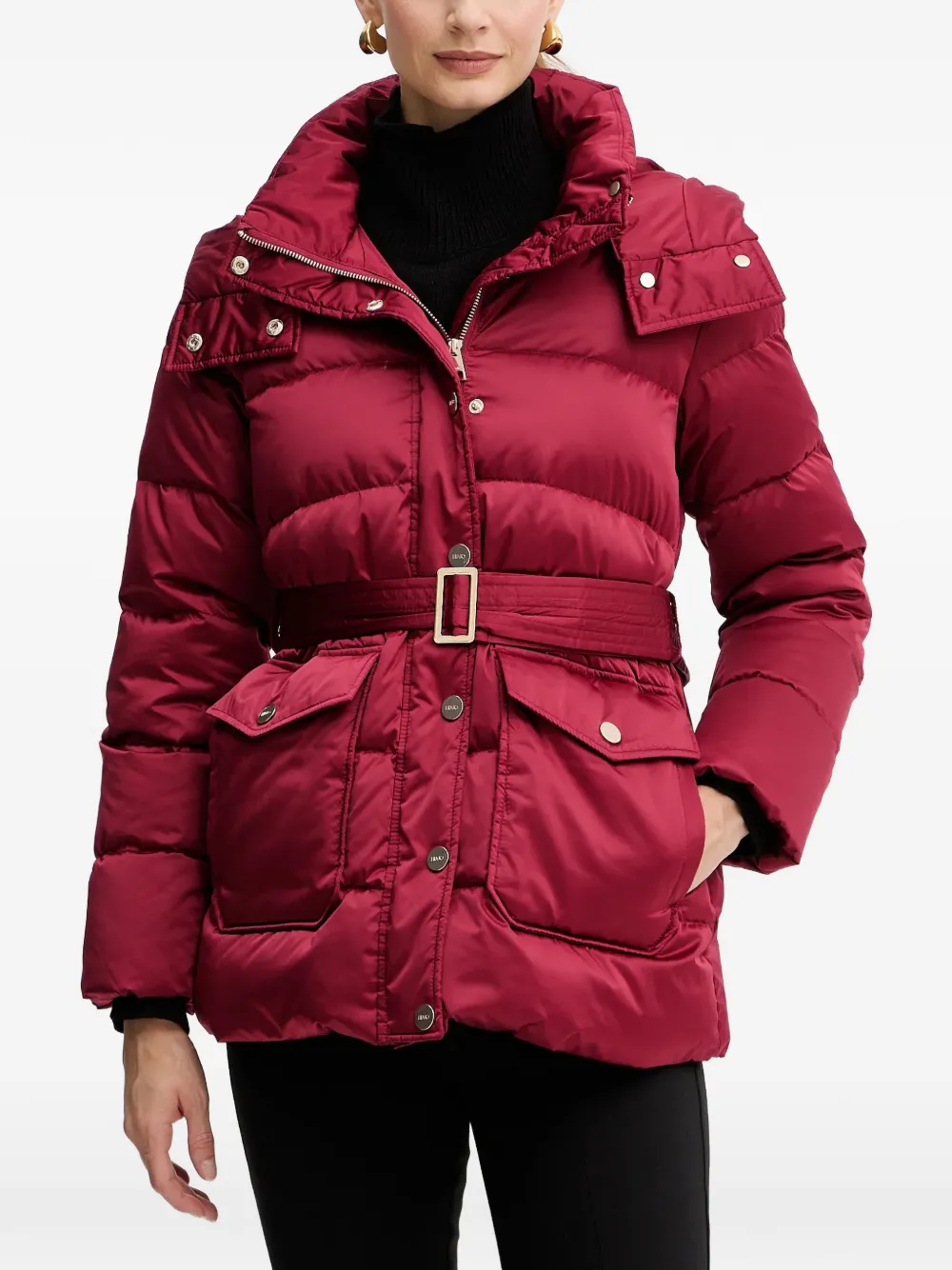 LIU JO hooded puffer jacket - Rosso