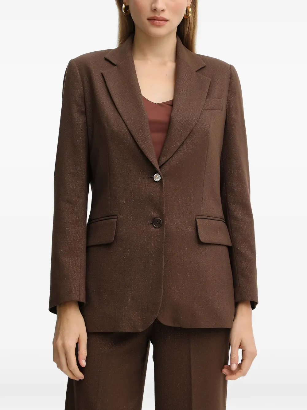 LIU JO single-breasted blazer - Braun