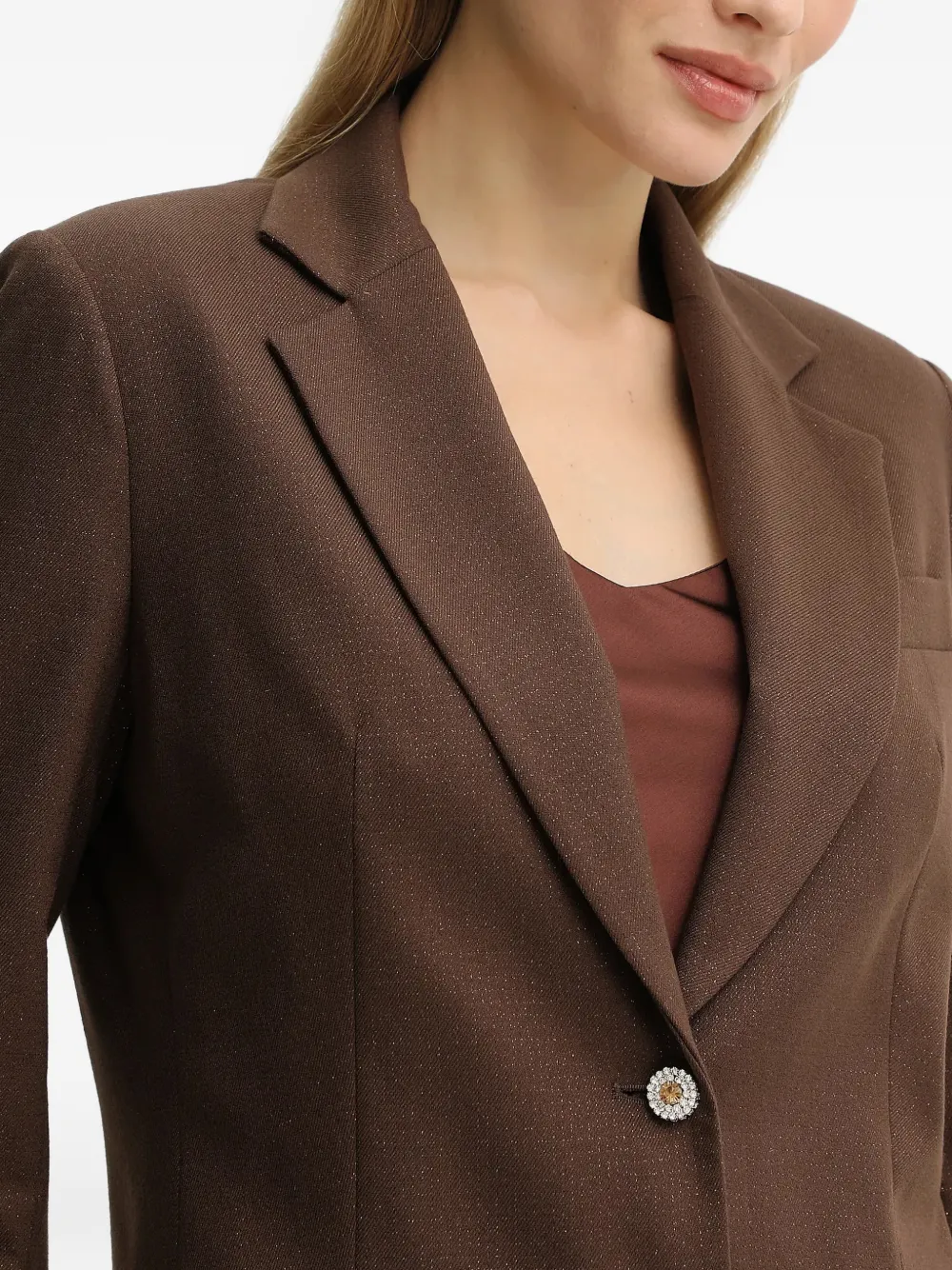 LIU JO Blazer met enkele rij knopen Bruin