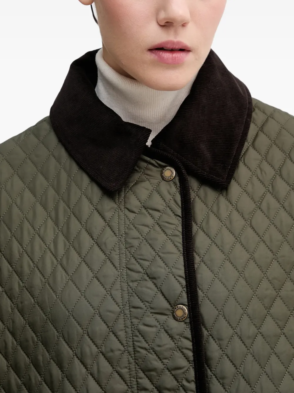 Barbour Oakham gewatteerd jack Groen