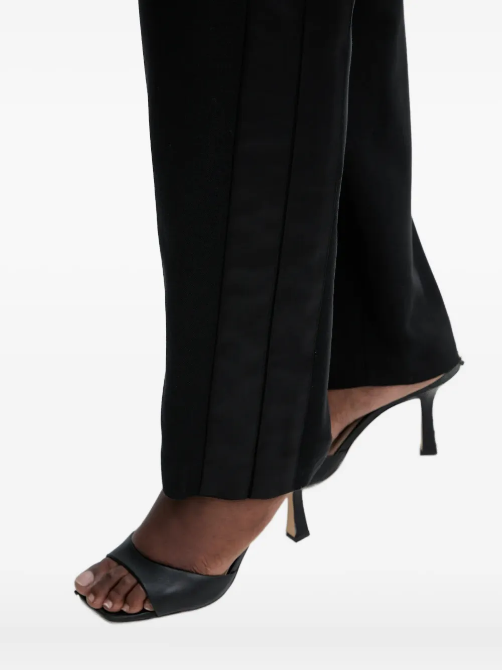 Twinset Side-panel Tailored Trousers In Black