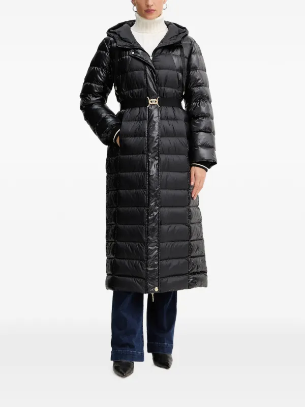 LIU JO フーデッド キルティングコート | ブラック | FARFETCH JP